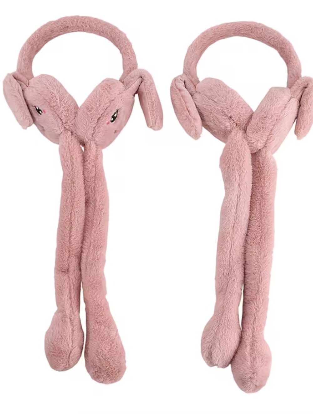 Cute Moving Earmuffs Set of 2 Plain Pink and Animal face MOVING *Brand New*
